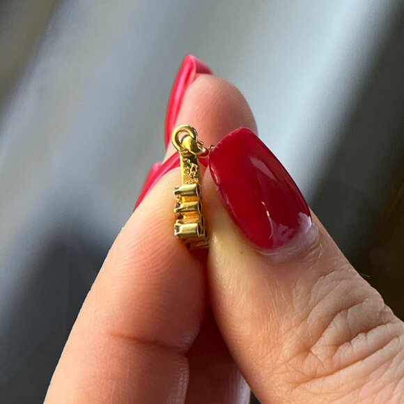 SOLID 18K GOLD NECKLACE WITH NATURAL DIAMONDS - Picture 6 of 7